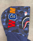 Bape Zip Up "GIANT SHARK" Blue Used Size XL