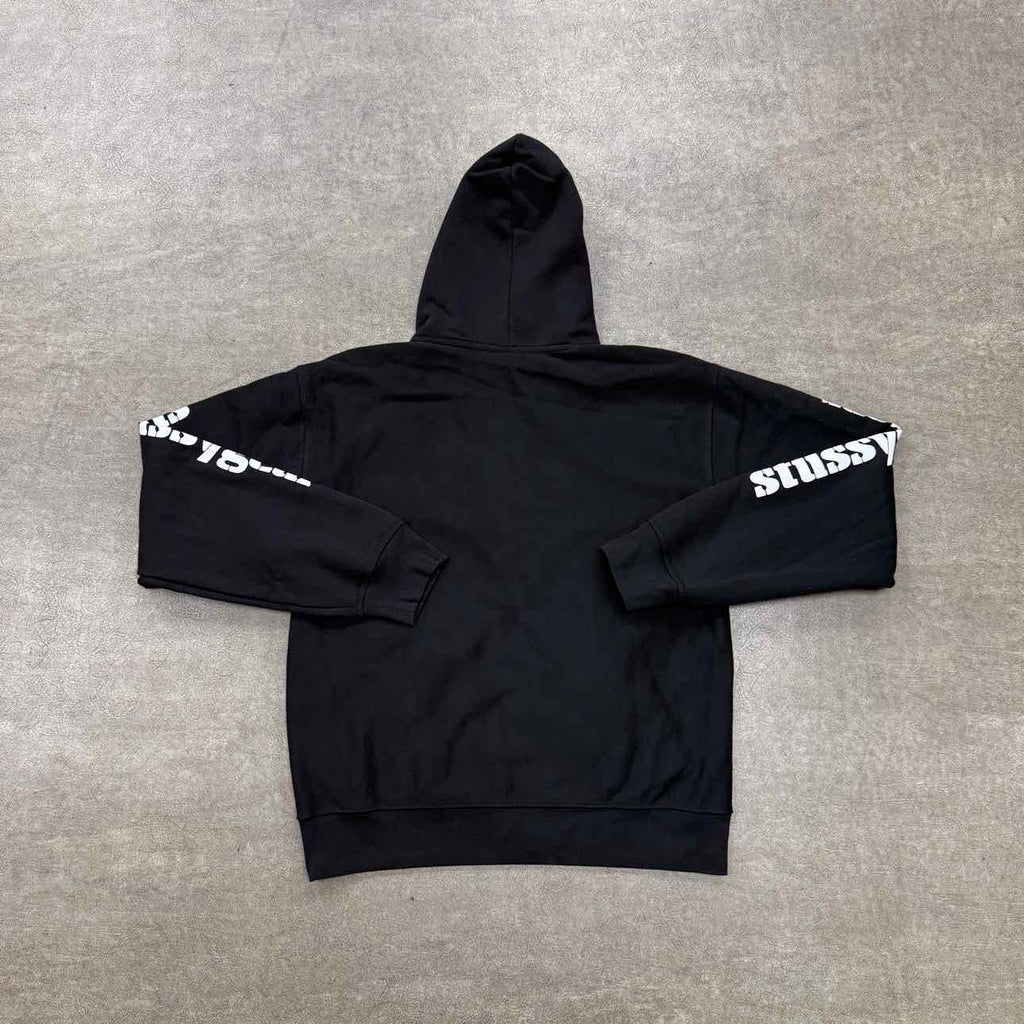 Stussy Zip Up "GEAR ZIP" Black New Size 2XL