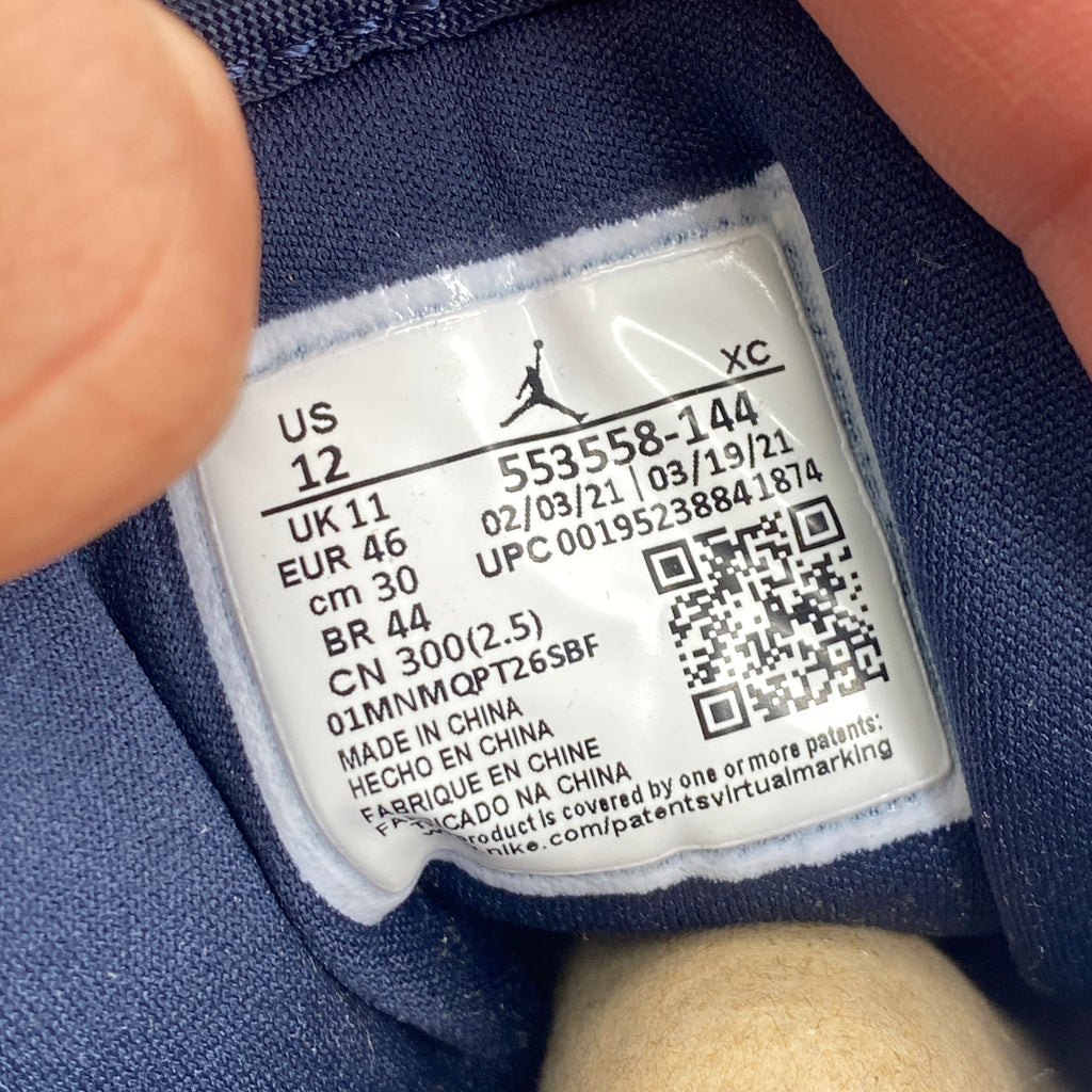 Air Jordan 1 Low "Unc" 2021 New Size 12