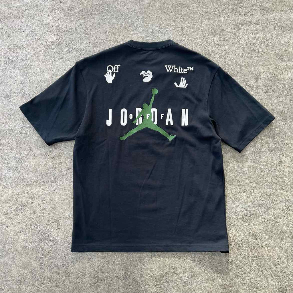 OFF-WHITE T-Shirt "JORDAN" Black New Size M