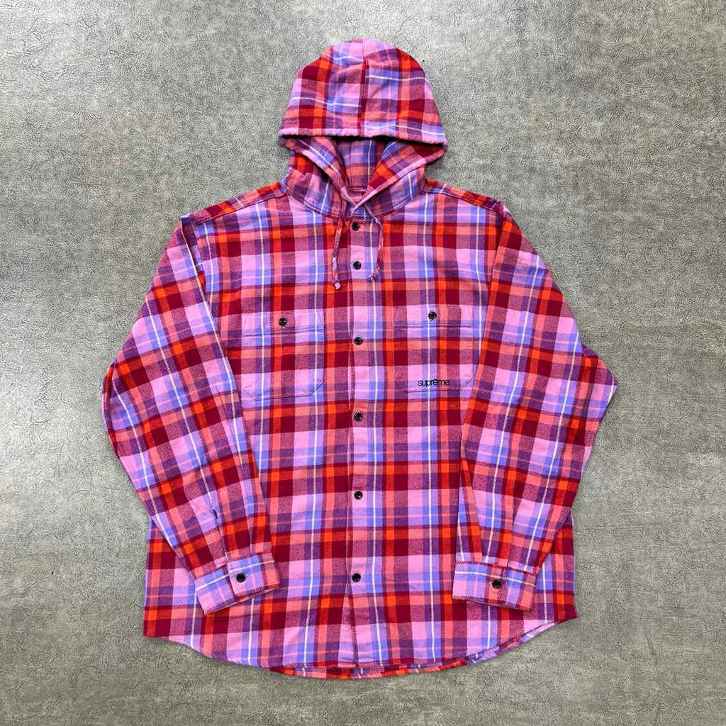 Supreme Flannel "BRUSHED PLAID" Pink Used Size XL