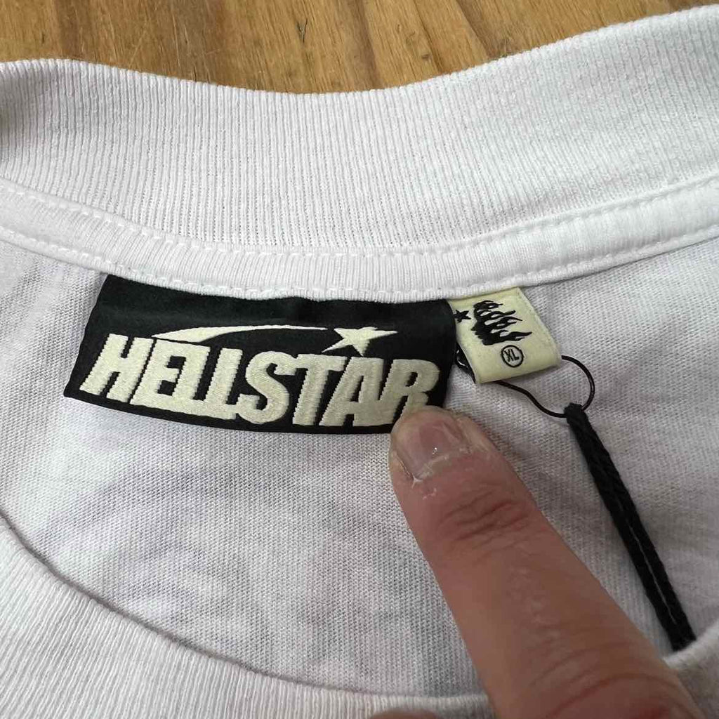 Hellstar T-Shirt "BOX LOGO" White New Size XL