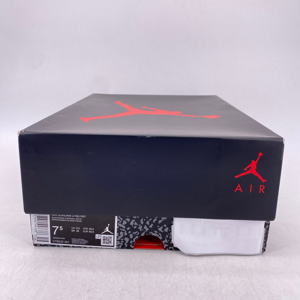 Air Jordan 3 Retro "Black Cat" 2025 Used Size 7.5