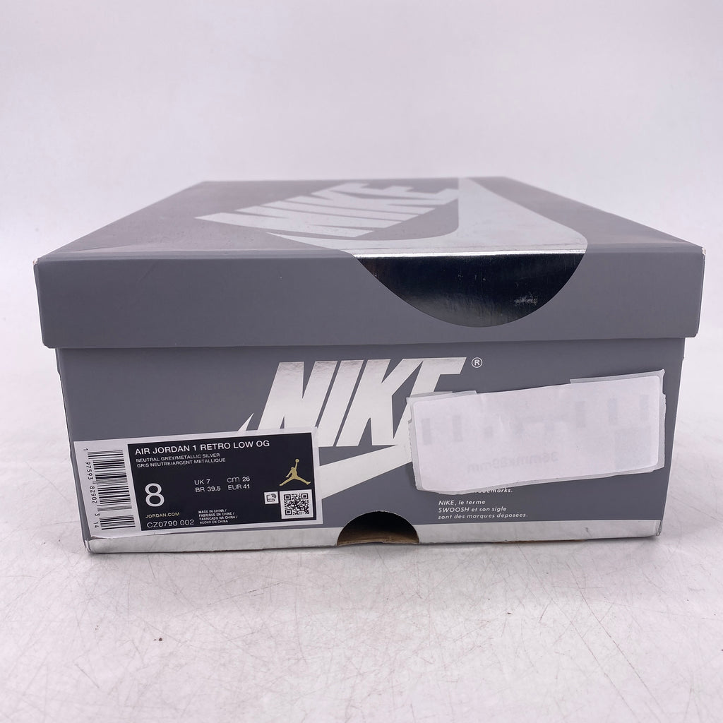 Air Jordan 1 Retro Low "Metallic Silver" 2024 New Size 8