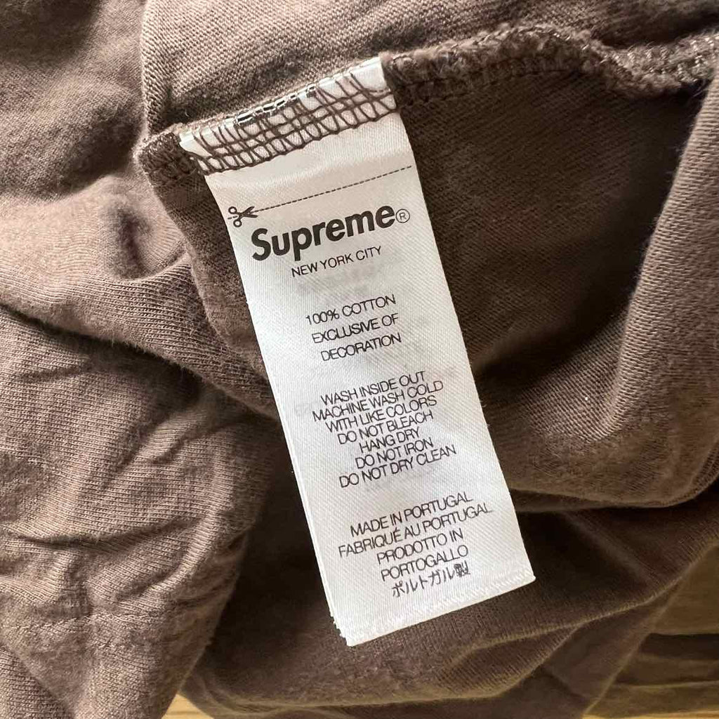 Supreme T-Shirt "INTARSIA" Brown Used Size 2XL