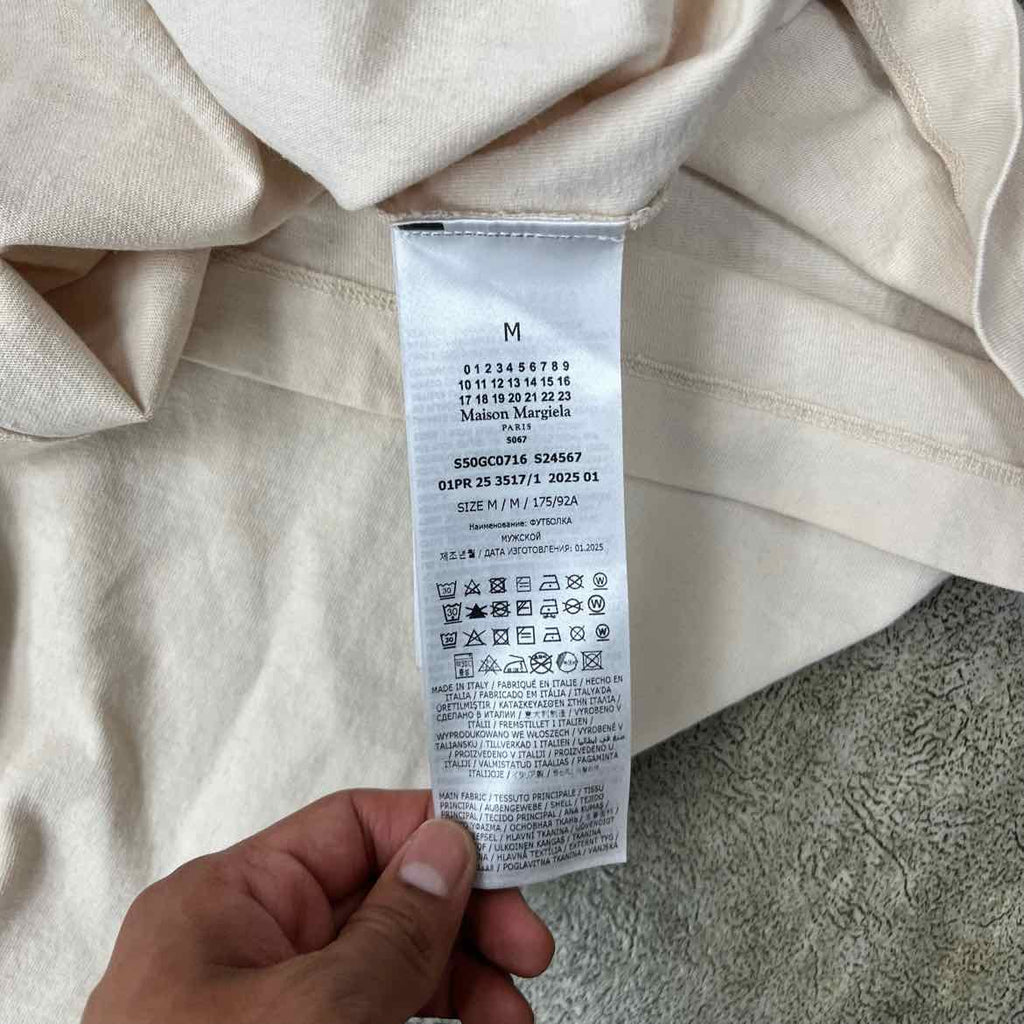 Maison Margiela T-Shirt "LOGO" Cream Used Size M
