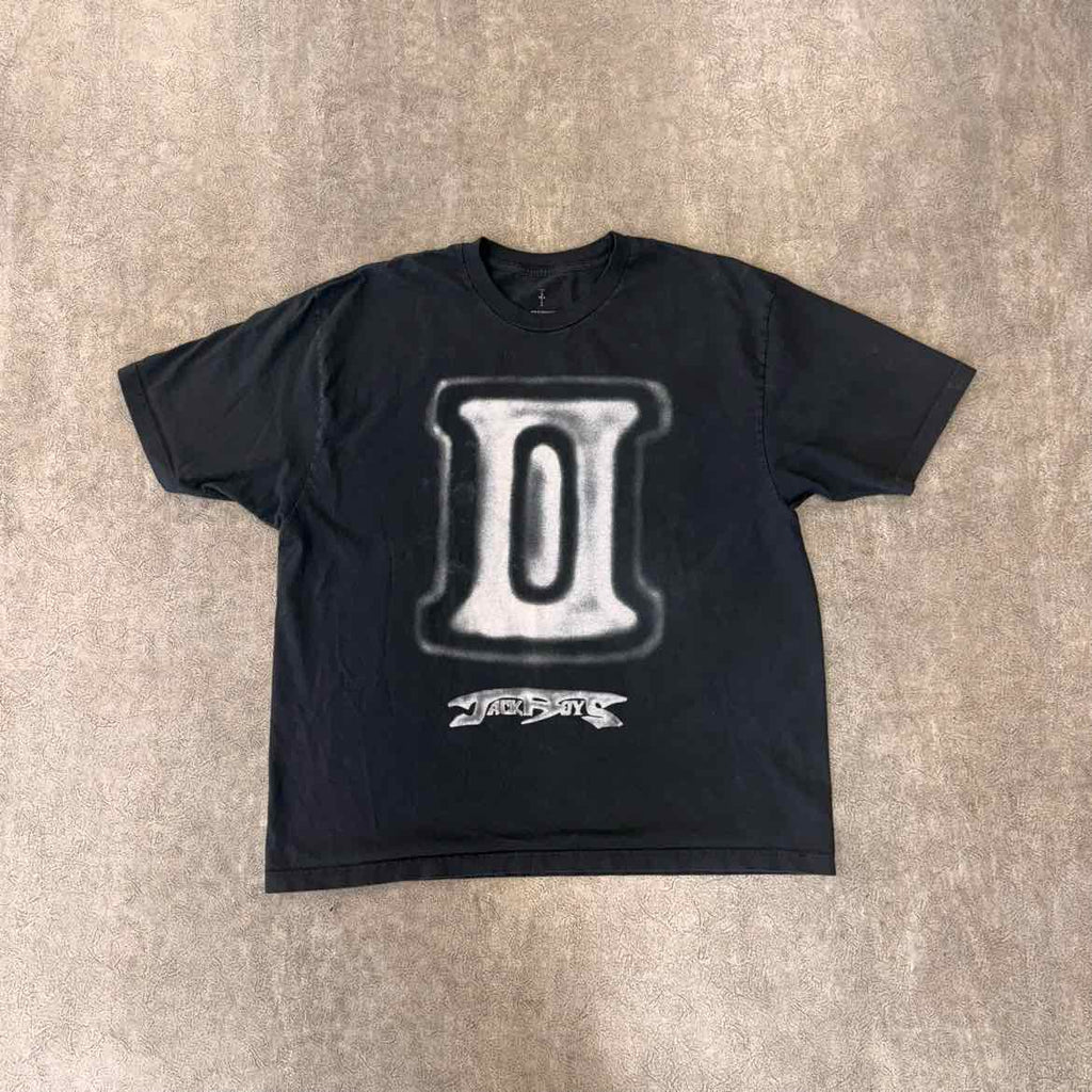 Travis Scott T-Shirt "JACKBOYS 2" Black Used Size 2XL