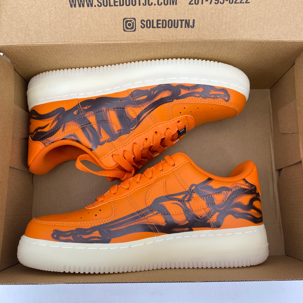 Nike Air Force 1 Low "Orange Skeleton" 2020 Used Size 7