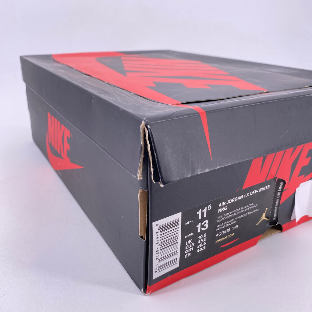 Air Jordan 1 Retro High OG "Off White Unc" 2018 Used Size 11.5