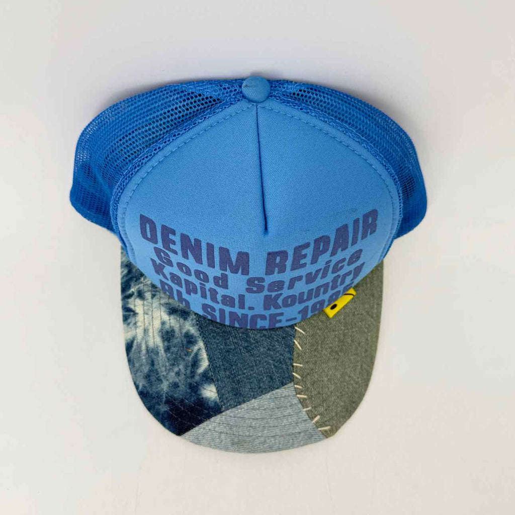 Kapital Trucker Hat "DENIM" Used Blue Size OS