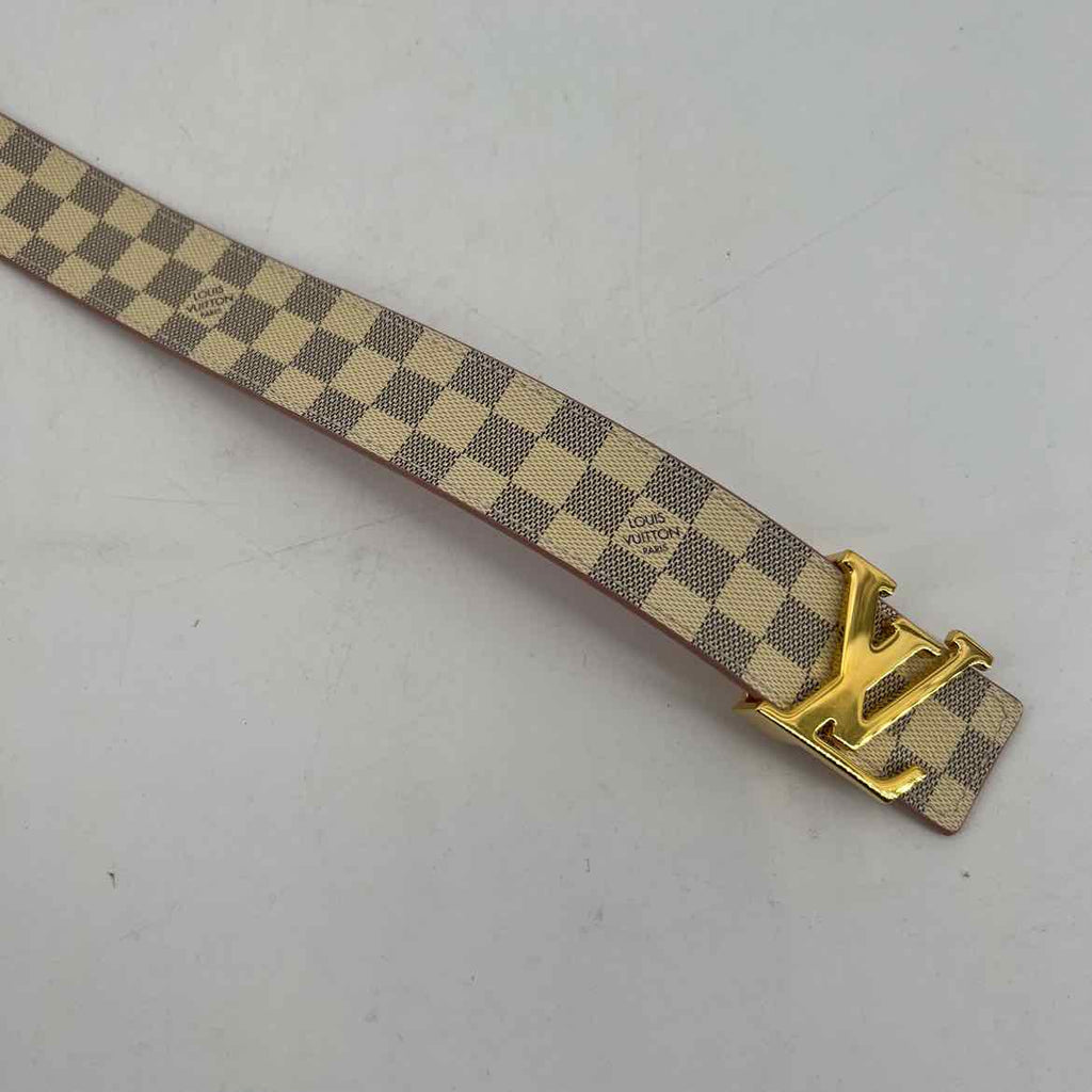Louis Vuitton Belt "INITIALES" Used Cream Size 36W