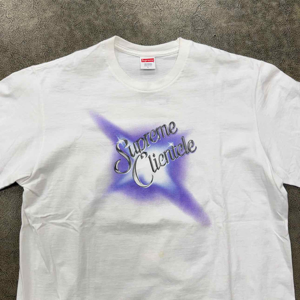 Supreme T-Shirt "CLIENTELE" White Used Size L