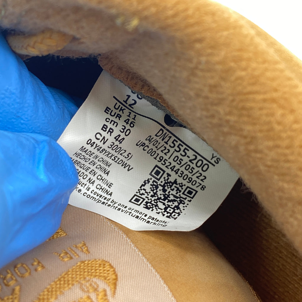 Nike Air Force 1 Low "Supreme Wheat" 2021 New Size 12