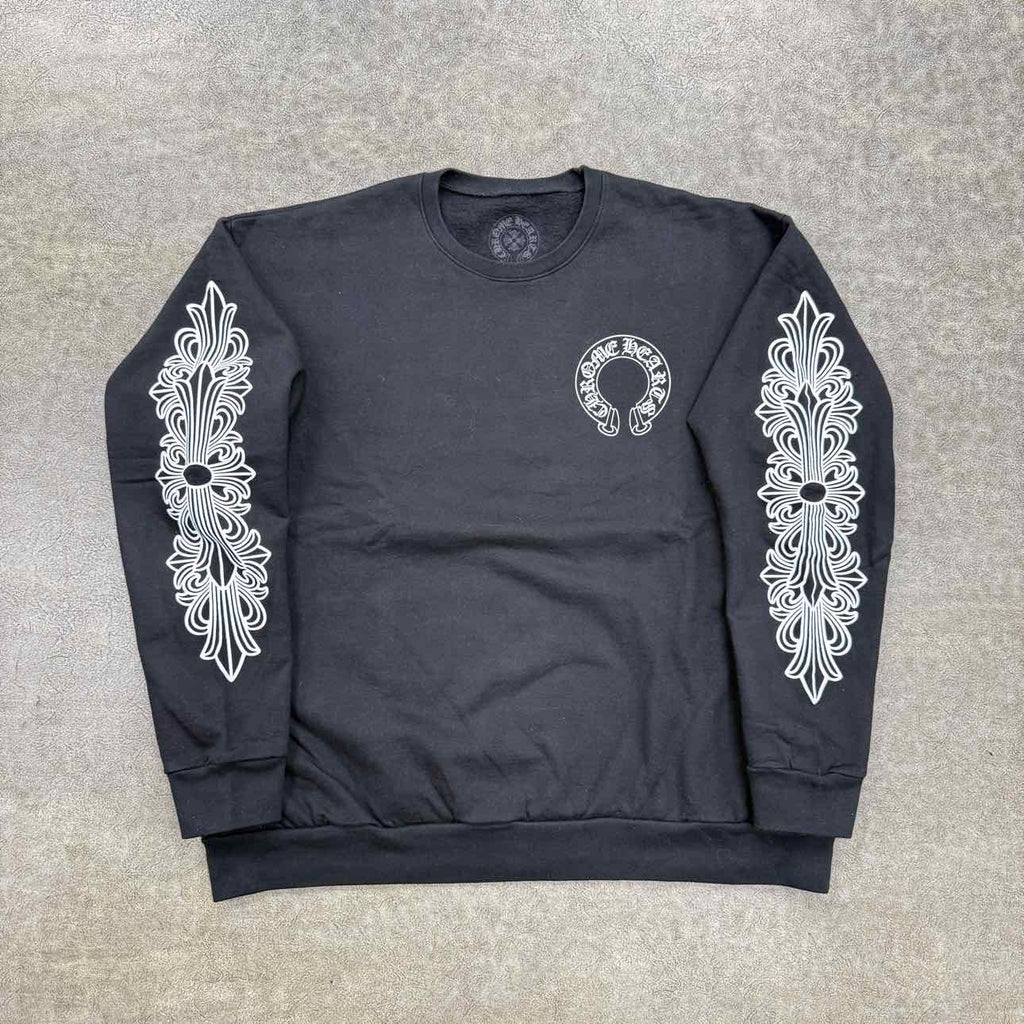 Chrome Hearts Crewneck Sweater "HORSESHOE" Black Used Size XL