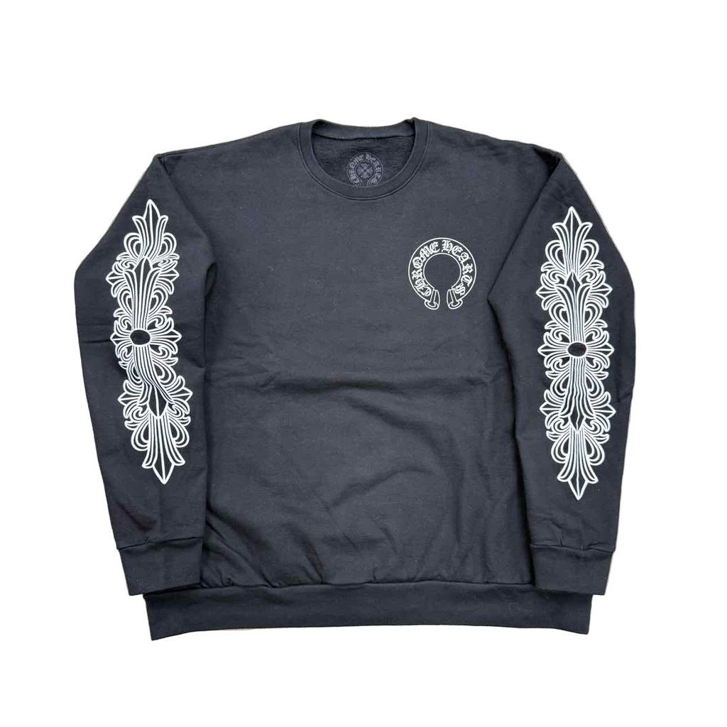 Chrome Hearts Crewneck Sweater "HORSESHOE" Black Used Size XL