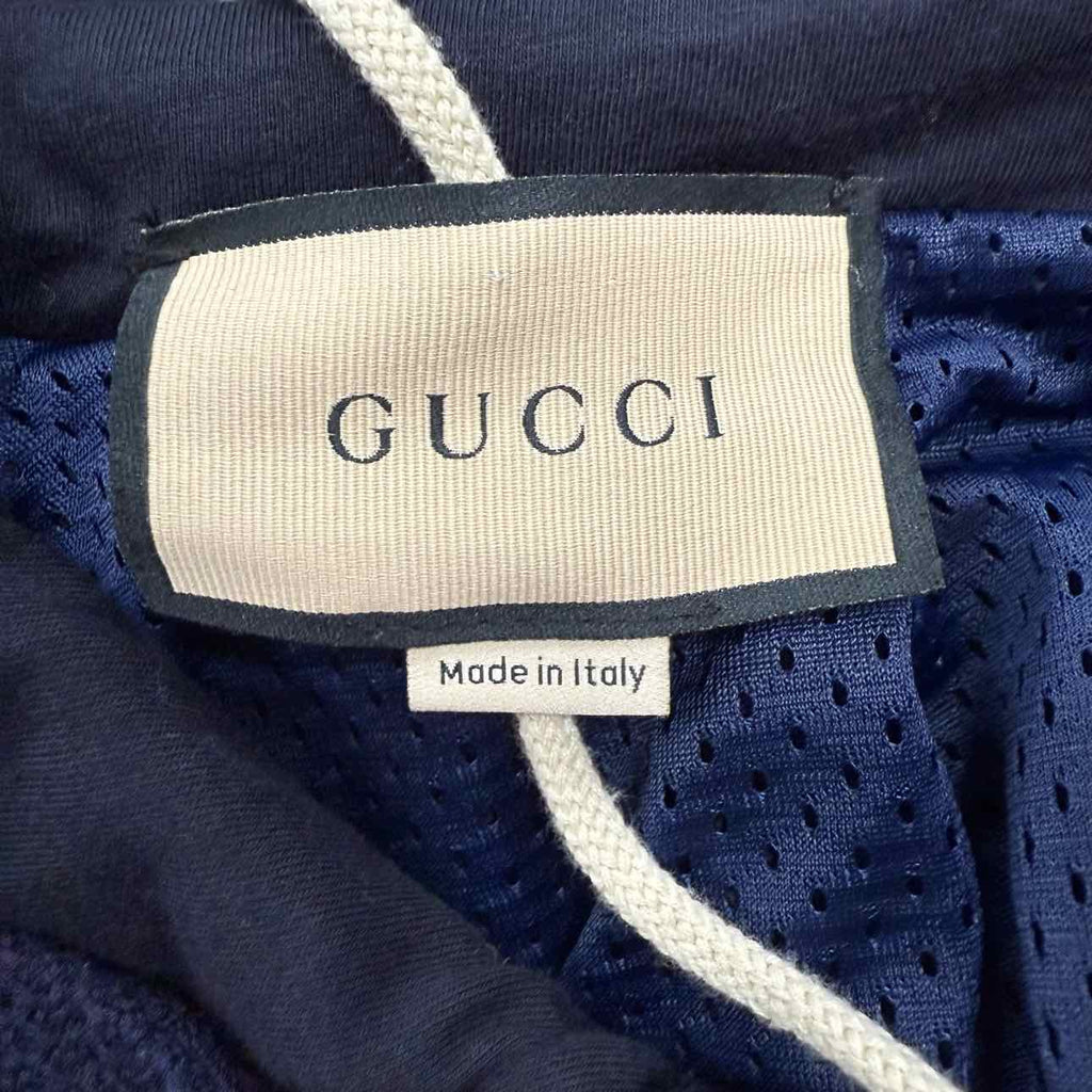 Gucci Zip Up "STRIPED LOGO" Navy Used Size XL