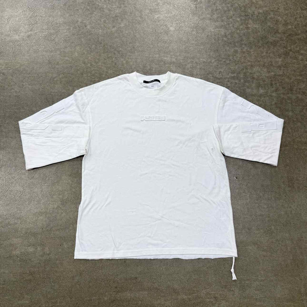 KSUBI Long Sleeve "PUFF PRINT" White New Size S
