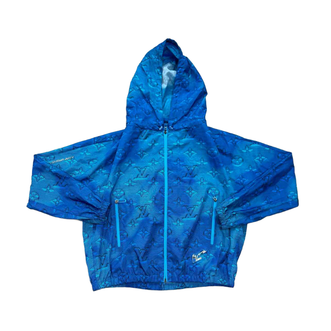 Louis Vuitton Track Jacket &quot;MONOGRAM&quot; Blue Used Size 54