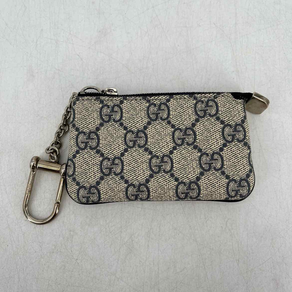 Gucci Pouch "GG SUPREME" Used Blue Size OS