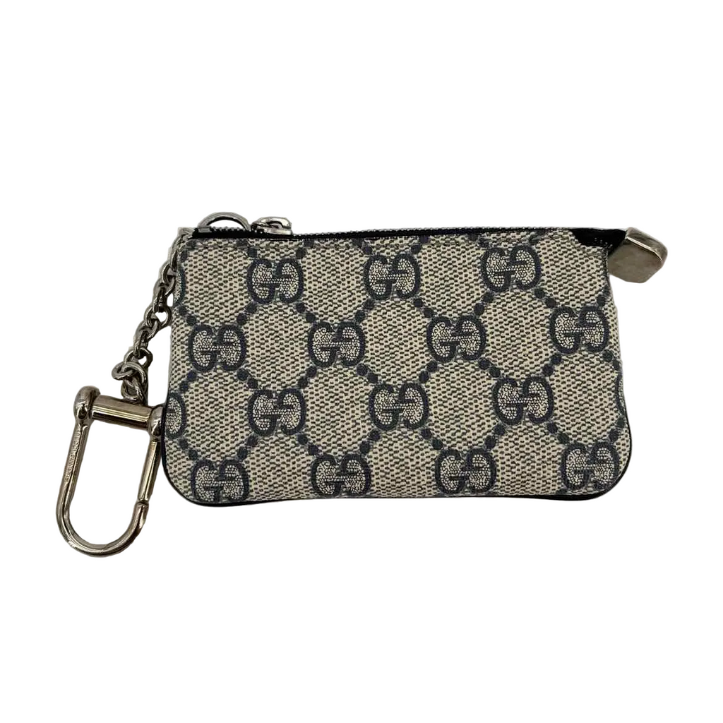Gucci Pouch "GG SUPREME" Used Blue Size OS