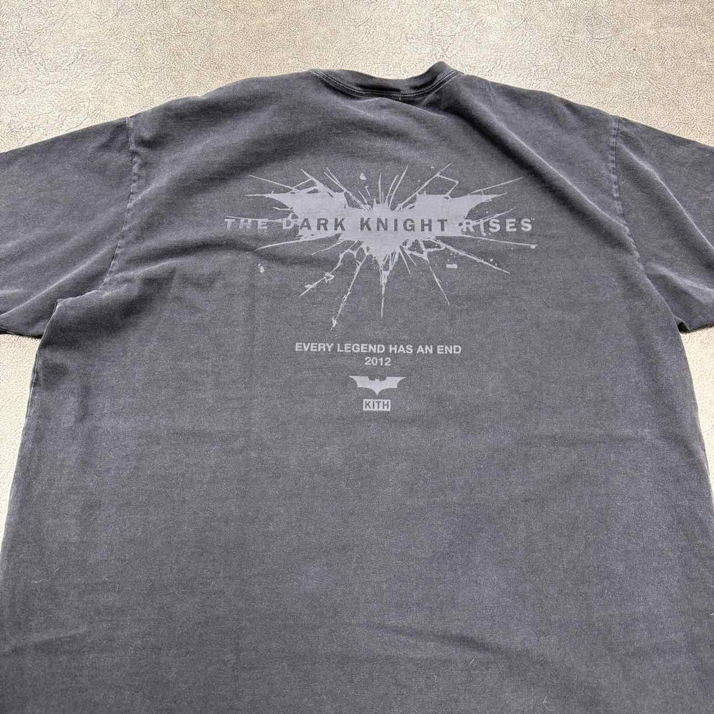 Kith T-Shirt "DARK KNIGHT RISES" Black Used Size XL