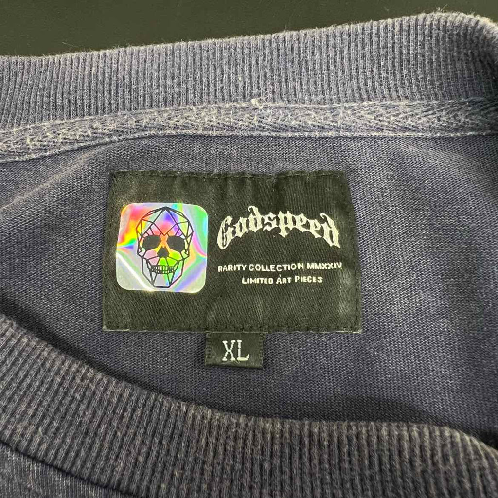 Godspeed Long Sleeve "OUT OF MANY ONE" Navy Used Size XL