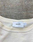 Rhude T-Shirt "SCRIPT" Cream Used Size L