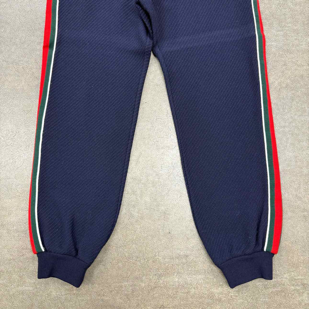 Gucci Sweatpants "STRIPED LOGO" Navy Used Size L
