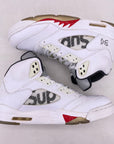 Air Jordan 5 Retro "Supreme White" 2015 Used Size 10.5