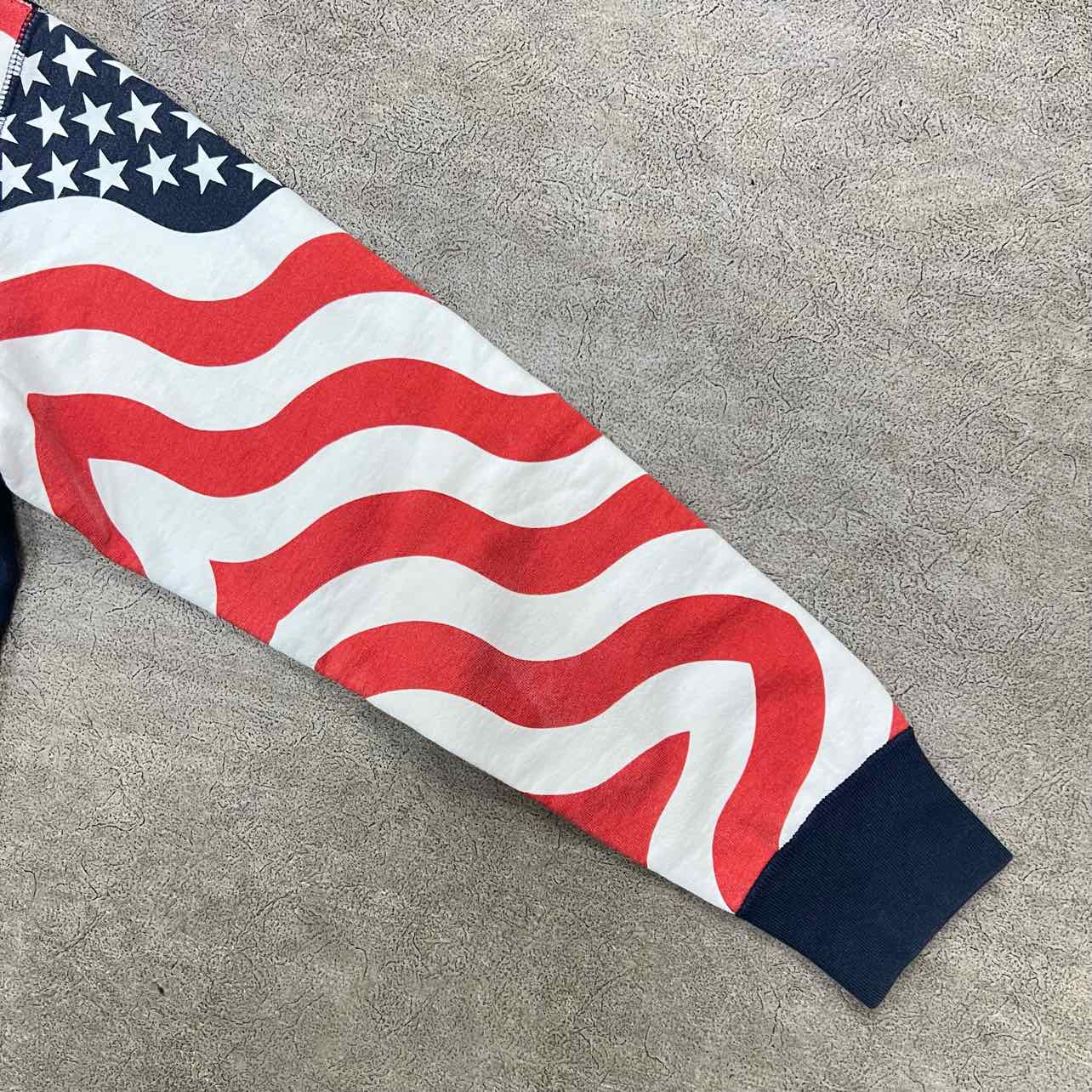 Supreme Hoodie &quot;AMERICAN FLAG&quot; Multi-Color Used Size S