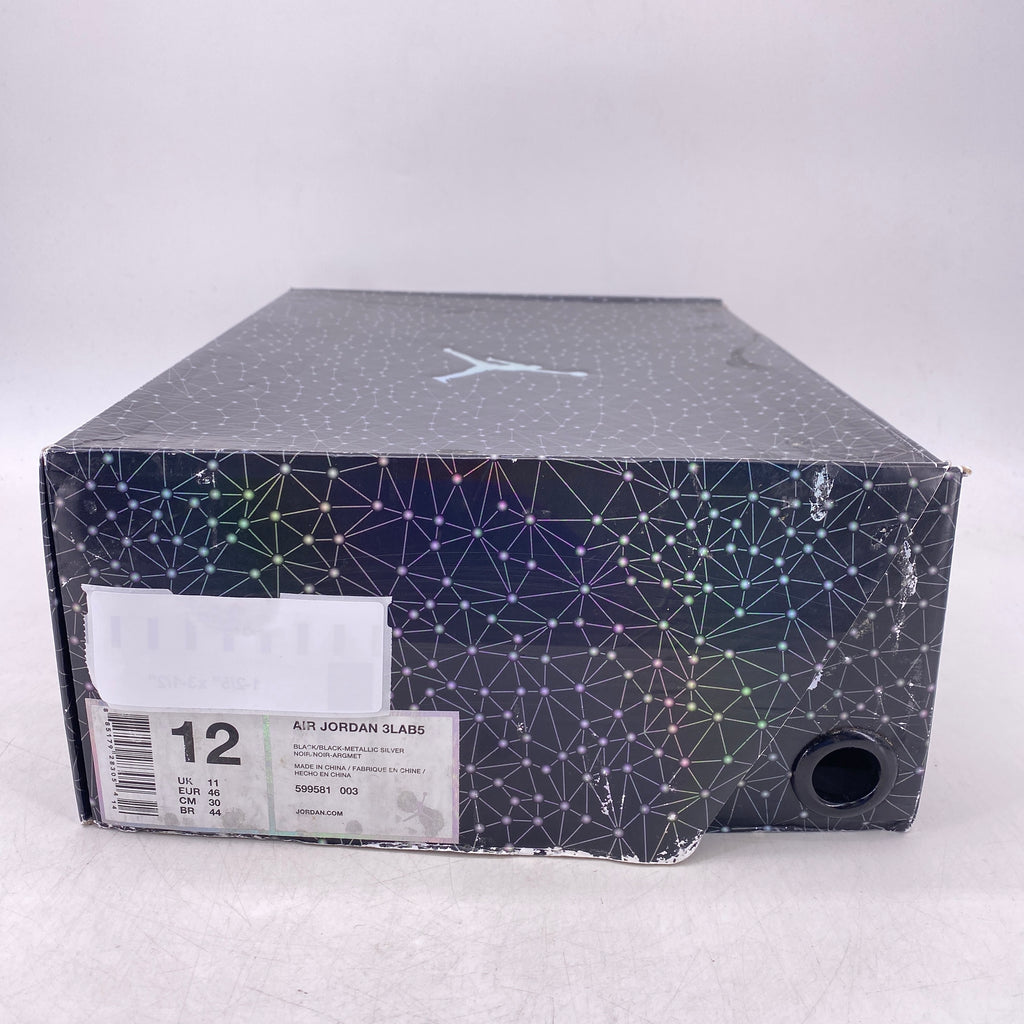 Air Jordan 5 Retro "3Lab5 Black Silver" 2014 Used Size 12