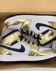 Air Jordan (GS) 1 Mid "Metallic Gold" 2020 New Size 6.5Y