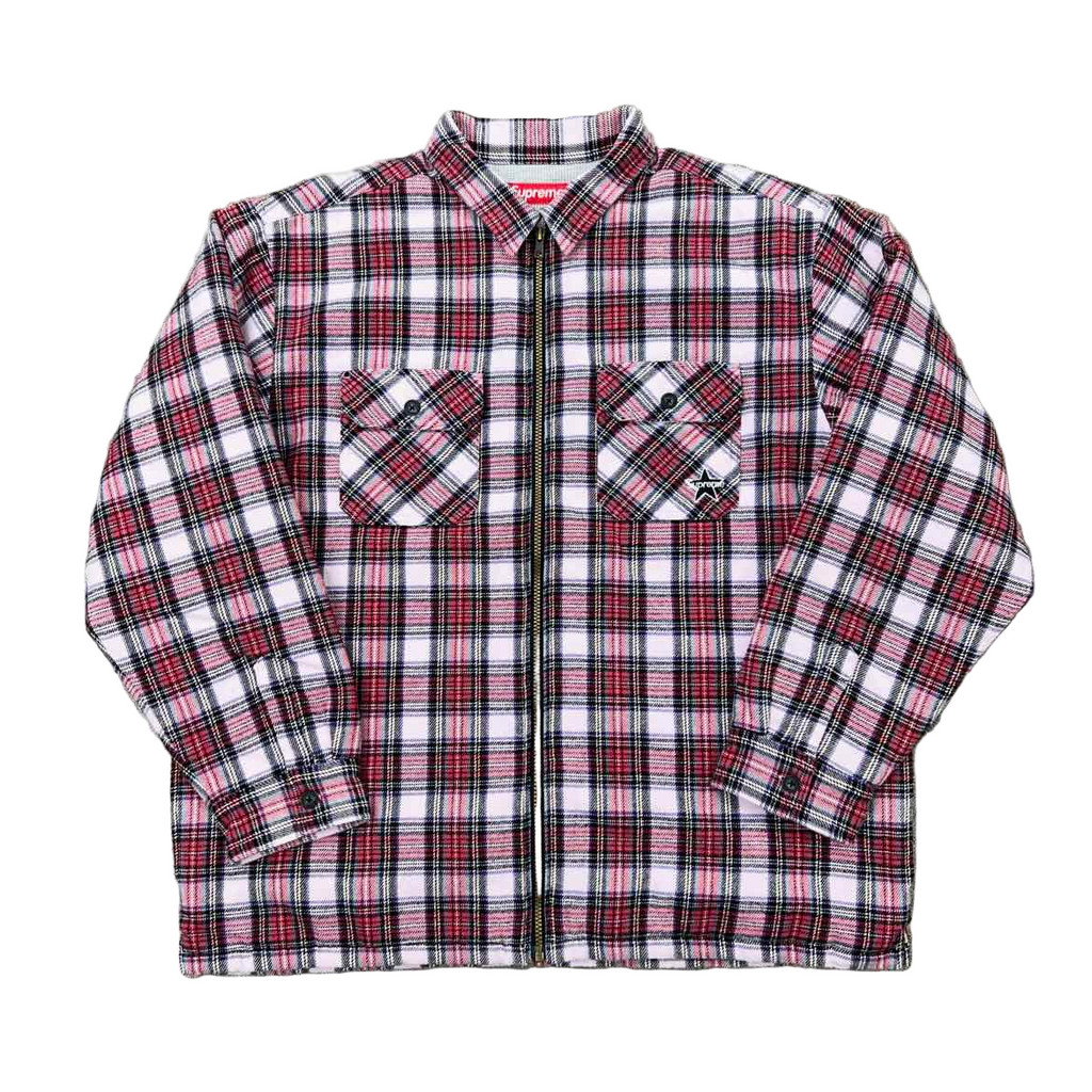 Supreme Zip Up "THERMAL FLANNEL" Red Used Size XL