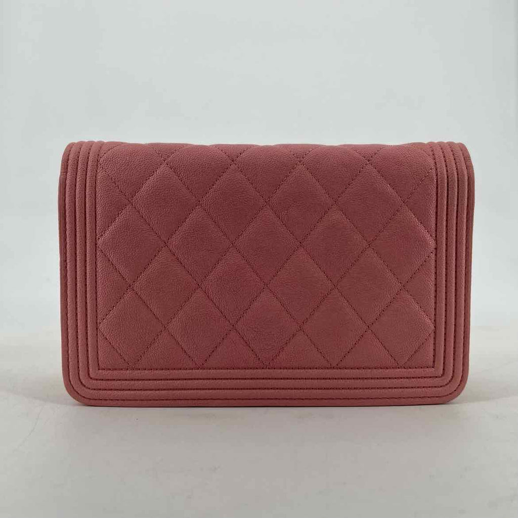 Chanel Wallet "BOY BAG" Used Pink Size OS