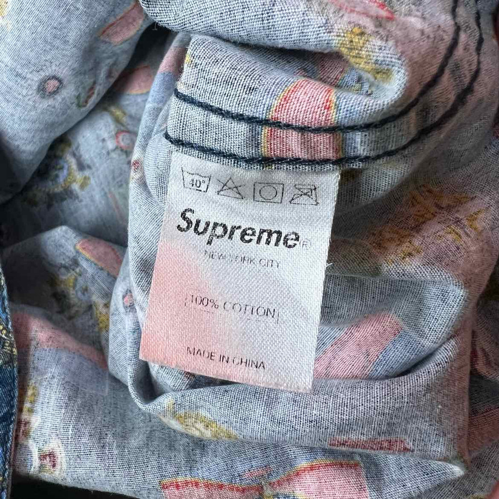 Supreme Button Up "MEDALS" Used Blue Size M