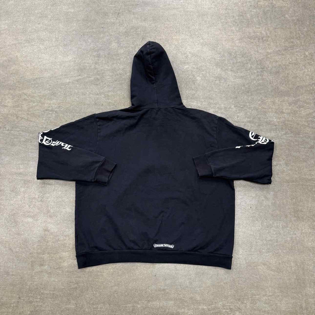 Chrome Hearts Zip Up "VERTICAL LOGO" Black Used Size 2XL