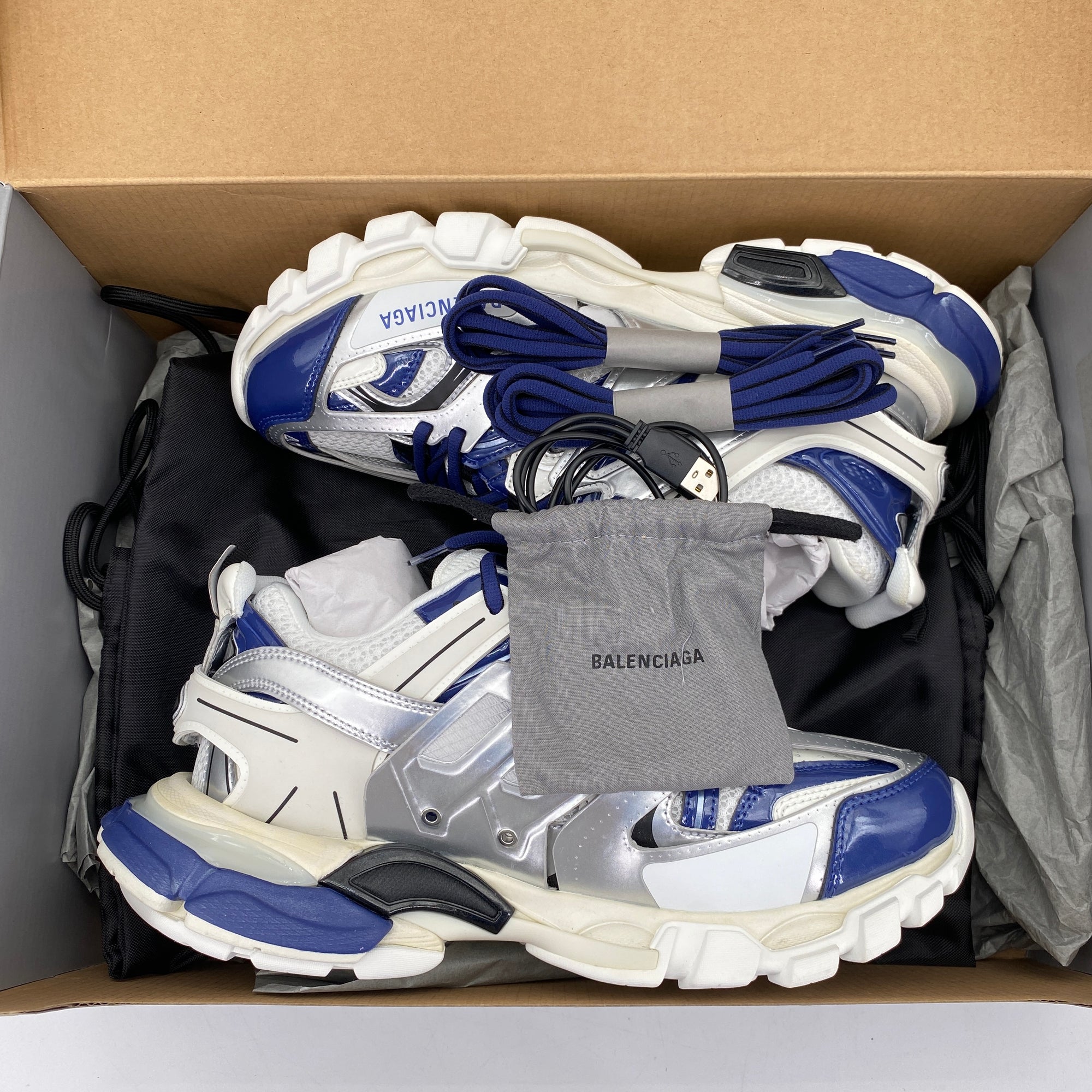 Balenciaga Track Runner &quot;Led Metallic Silver&quot;  New Size 41