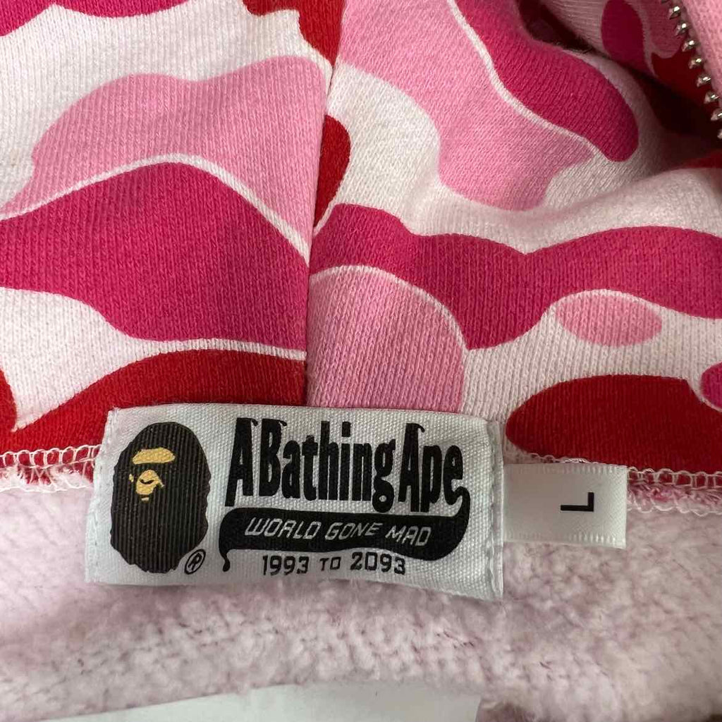Bape Zip Up "ABC CAMO CRYSTAL" Pink Used Size L