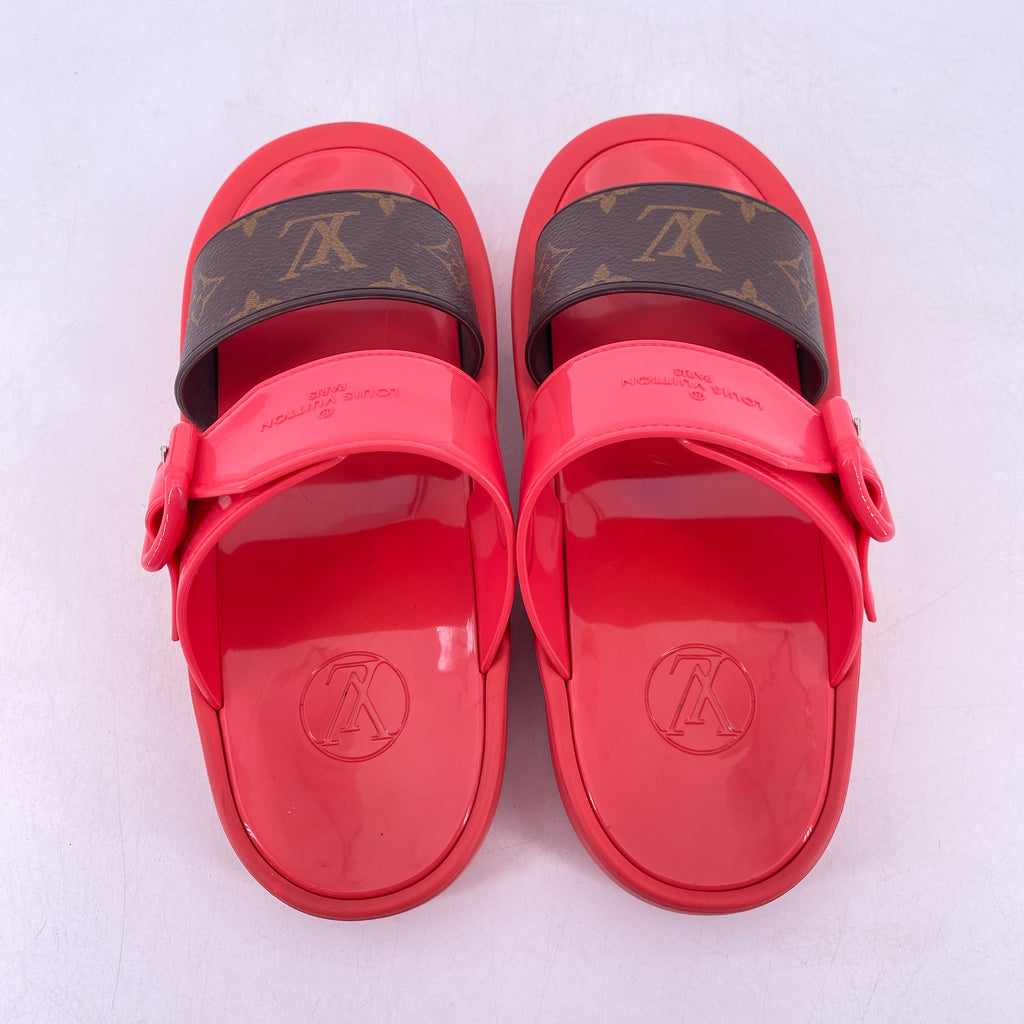 Louis Vuitton Sunbath Mule "Coral Pink"  Used Size 37