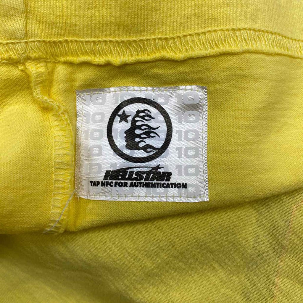 Hellstar T-Shirt "CRACKED" Yellow New Size 2XL