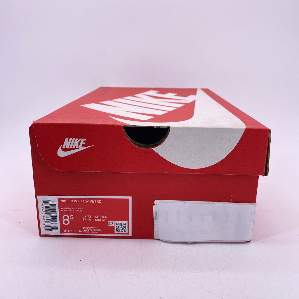 Nike Dunk Low Retro "Court Purple" 2022 New Size 8.5