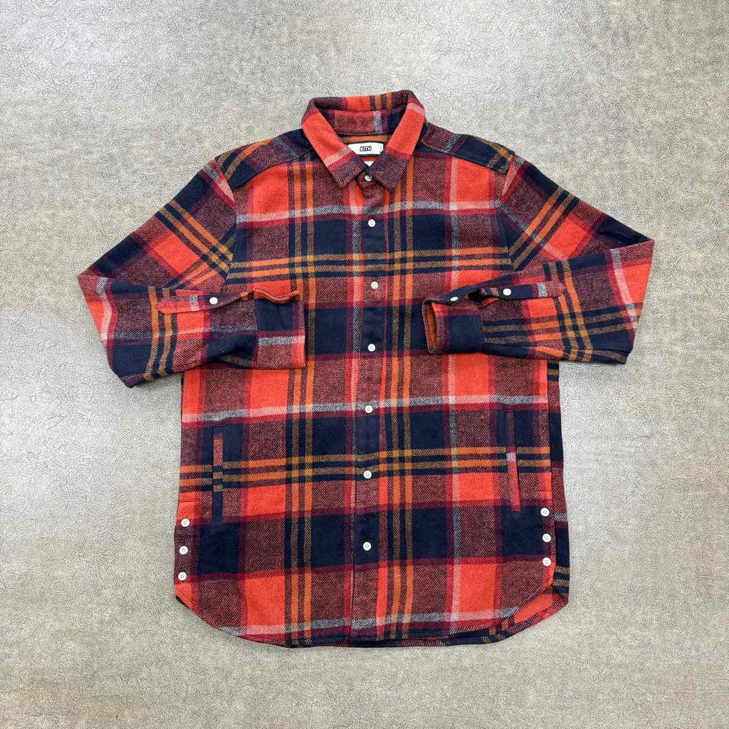 Kith Jacket "PLAID PRINT" Orange Used Size XL