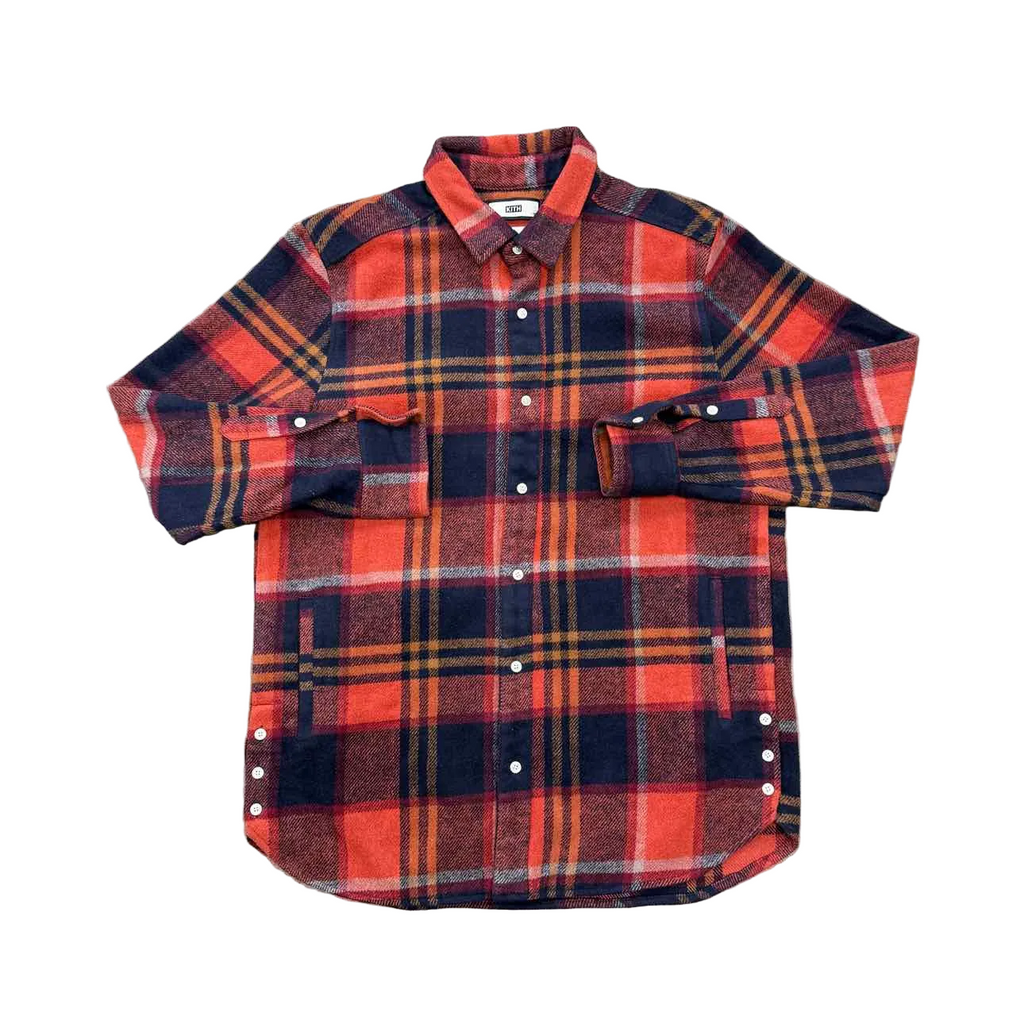 Kith Jacket "PLAID PRINT" Orange Used Size XL