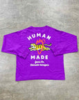 Human Made Long Sleeve "PATCH LOGO" Purple Used Size XL