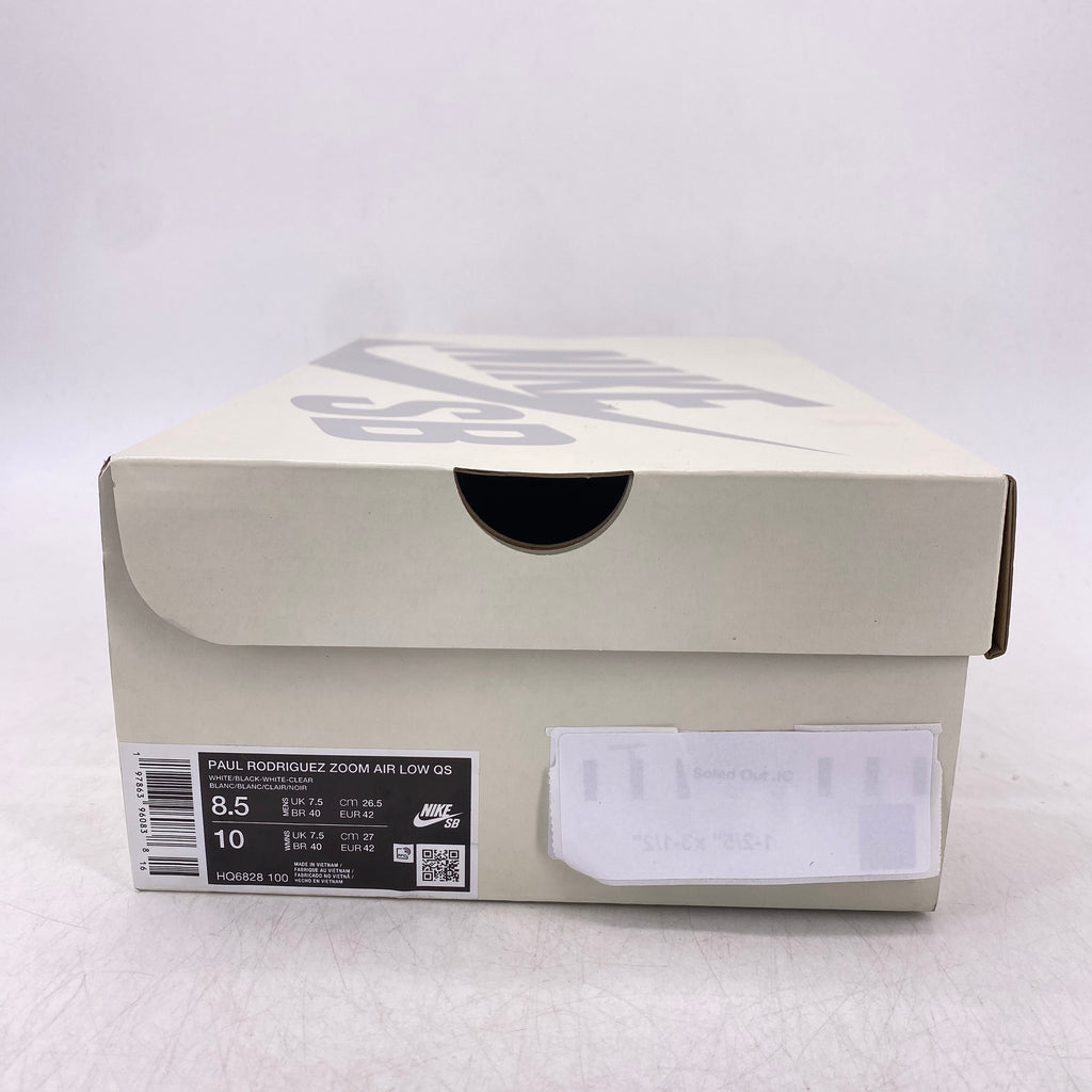 Nike Paul Rodriguez Zoom Air "White Black" 2025 New Size 8.5