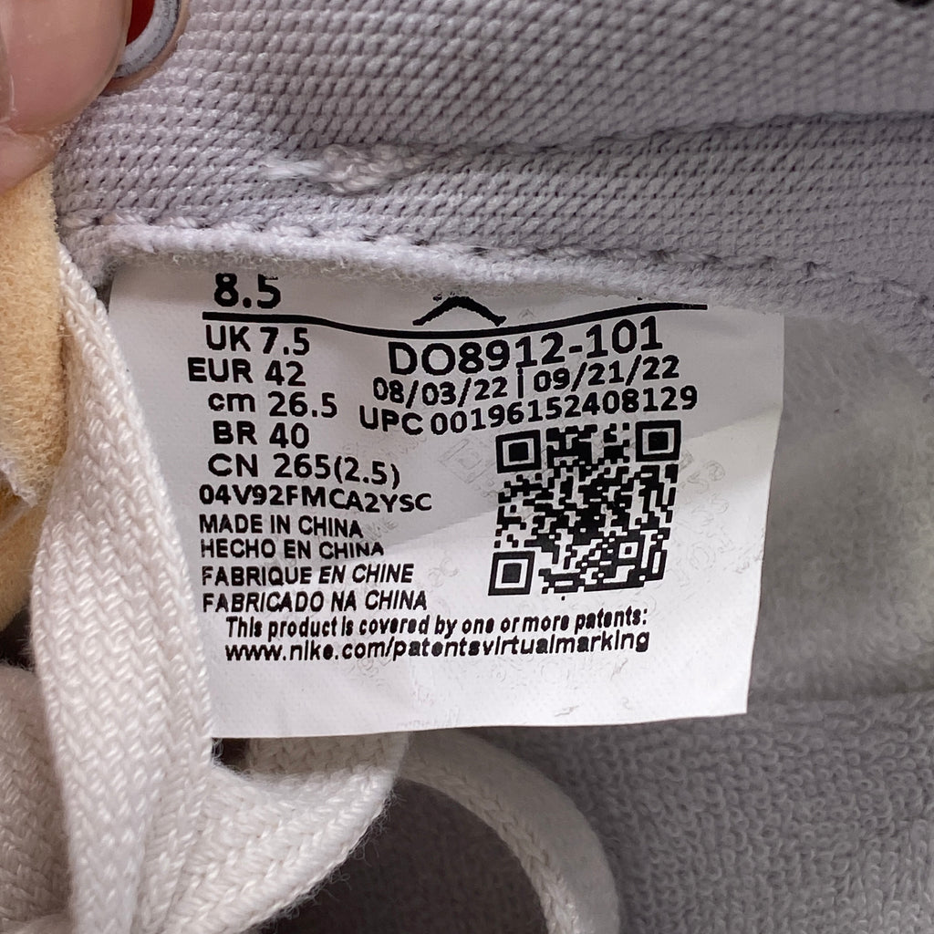 Air Jordan 1 Retro Low "Union White Canvas" 2023 New (Cond) Size 8.5