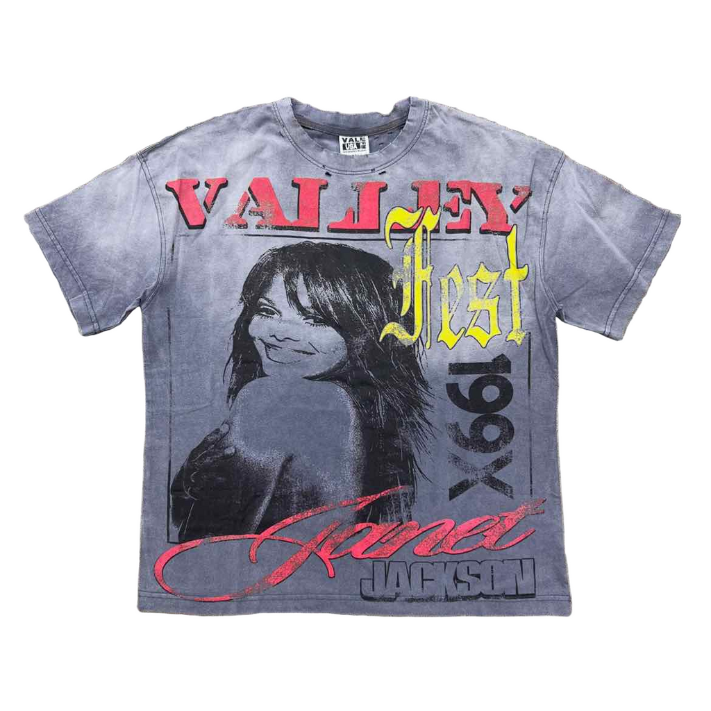 Vale T-Shirt "199X JANET" Grey New Size S