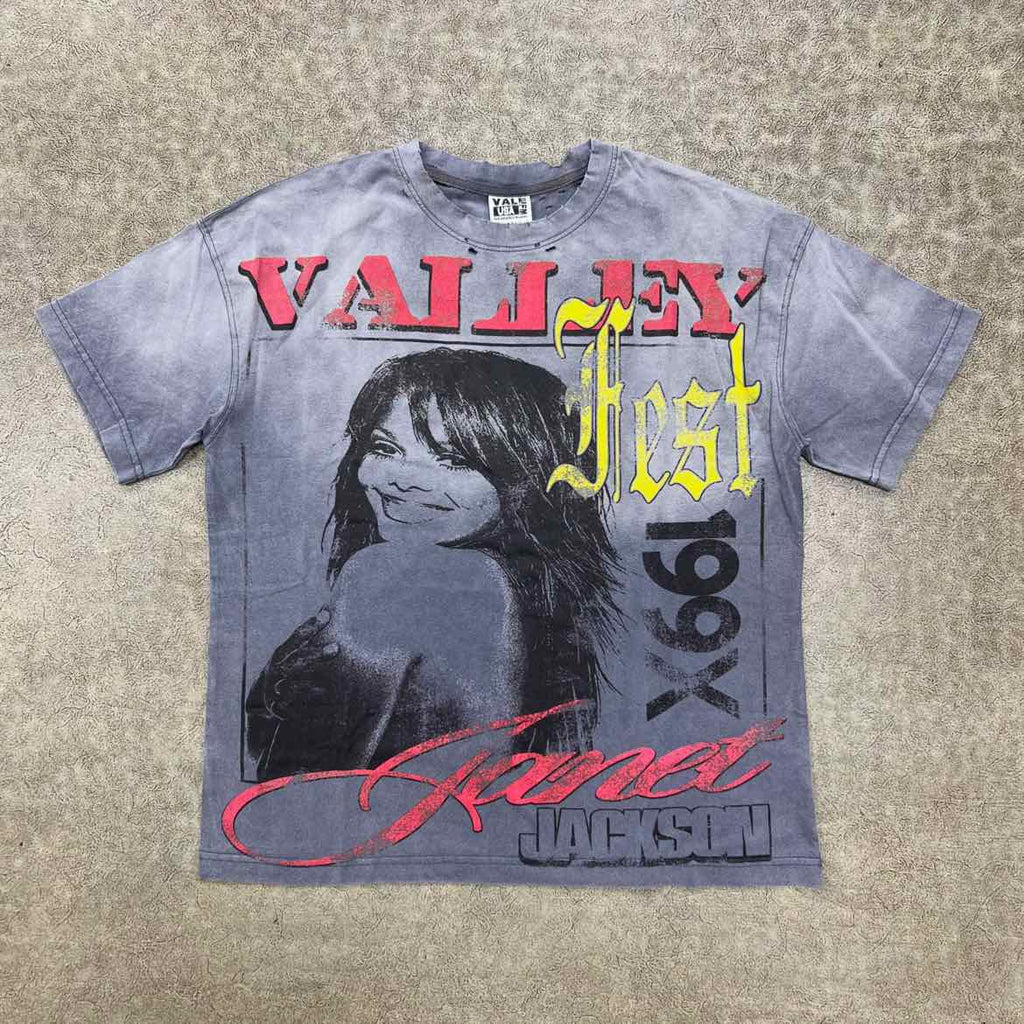 Vale T-Shirt "199X JANET" Grey New Size XL