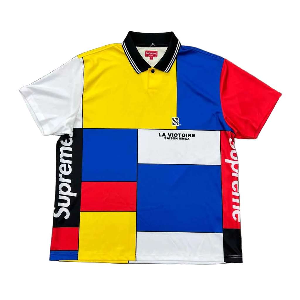 Supreme Polo "COLORBLOCKED SOCCER" New Multi-Color Size XL