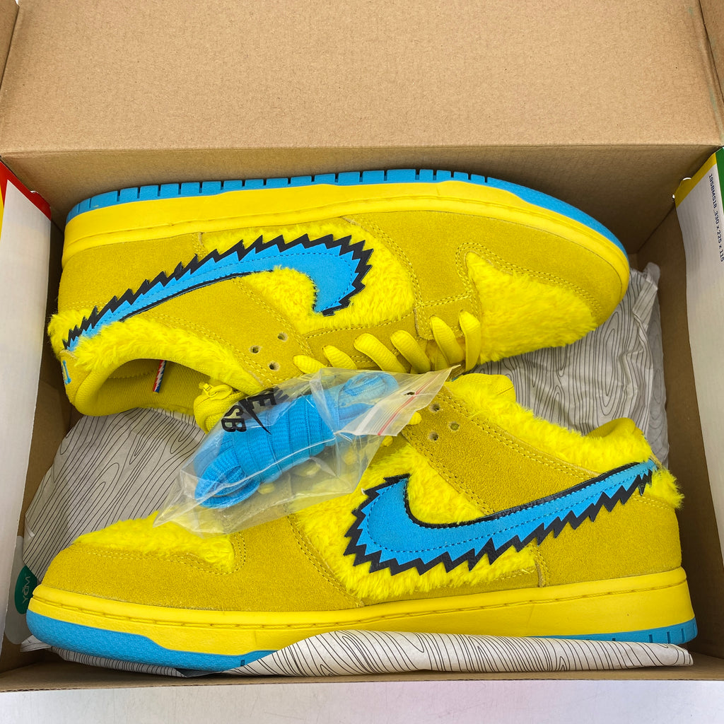 Nike SB Dunk Low "Grateful Dead Yellow" 2020 New Size 9.5